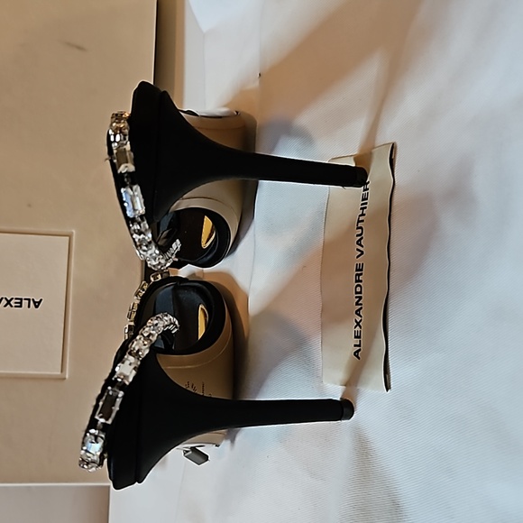 Brand New Authentic Alexander Vauthier crystal embellished stiletto shoes Size 6 - Picture 5 of 8